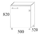 Szafka kuchenna dolna MKS6 50x52x82h